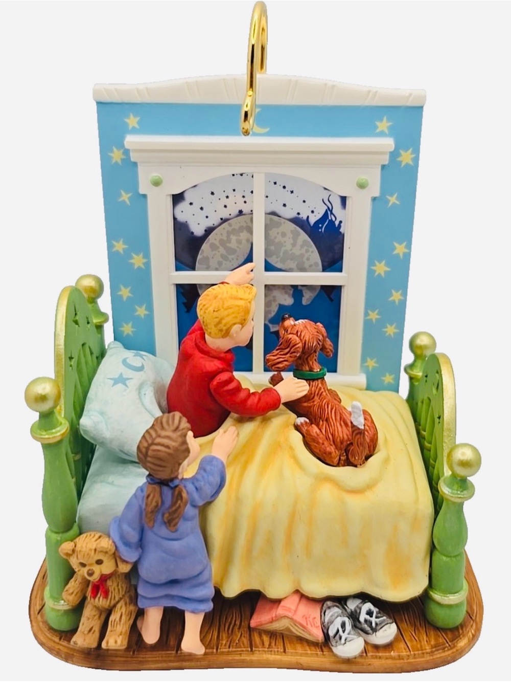 A Time To Believe 2002 Hallmark Children's Bedtime Window Ornament